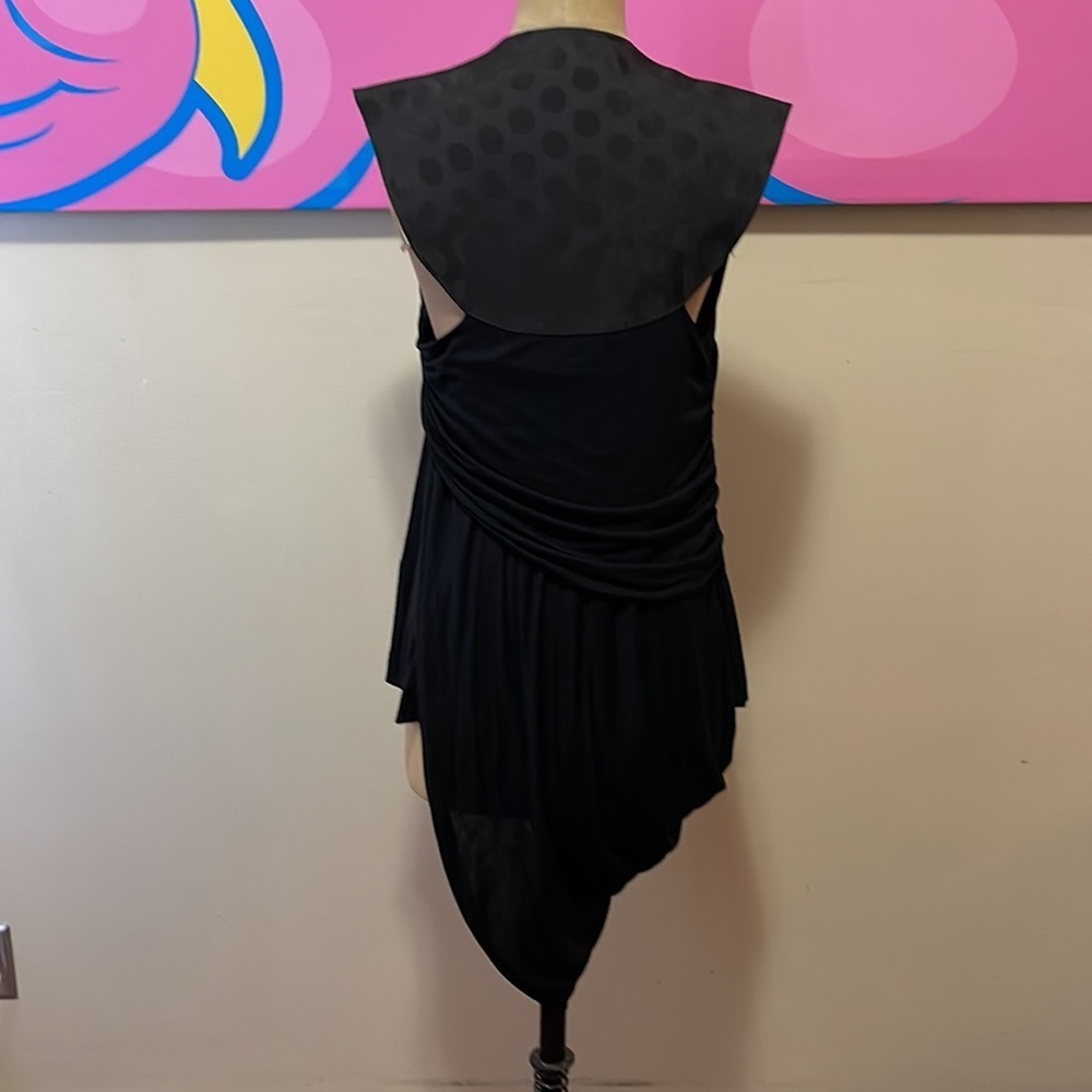 Givenchy Black Draped Jersey Grommet Blouse - Picture 7 of 14